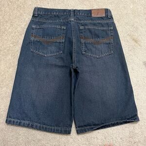 Gioberti Y2K Baggy Skater Brown Embroidered Faded Jorts 32W